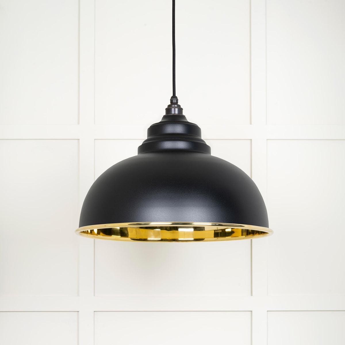 Smooth Brass Harborne Pendant by From The Anvil
