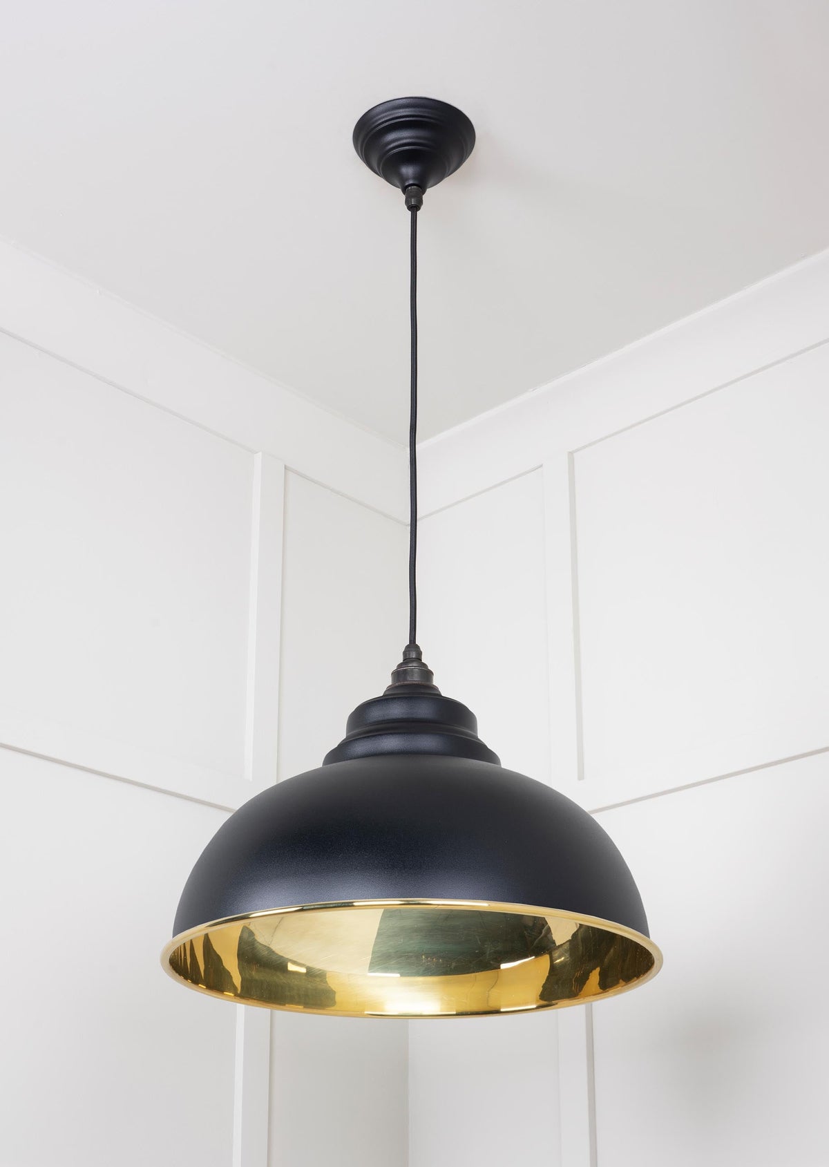 Smooth Brass Harborne Pendant by From The Anvil