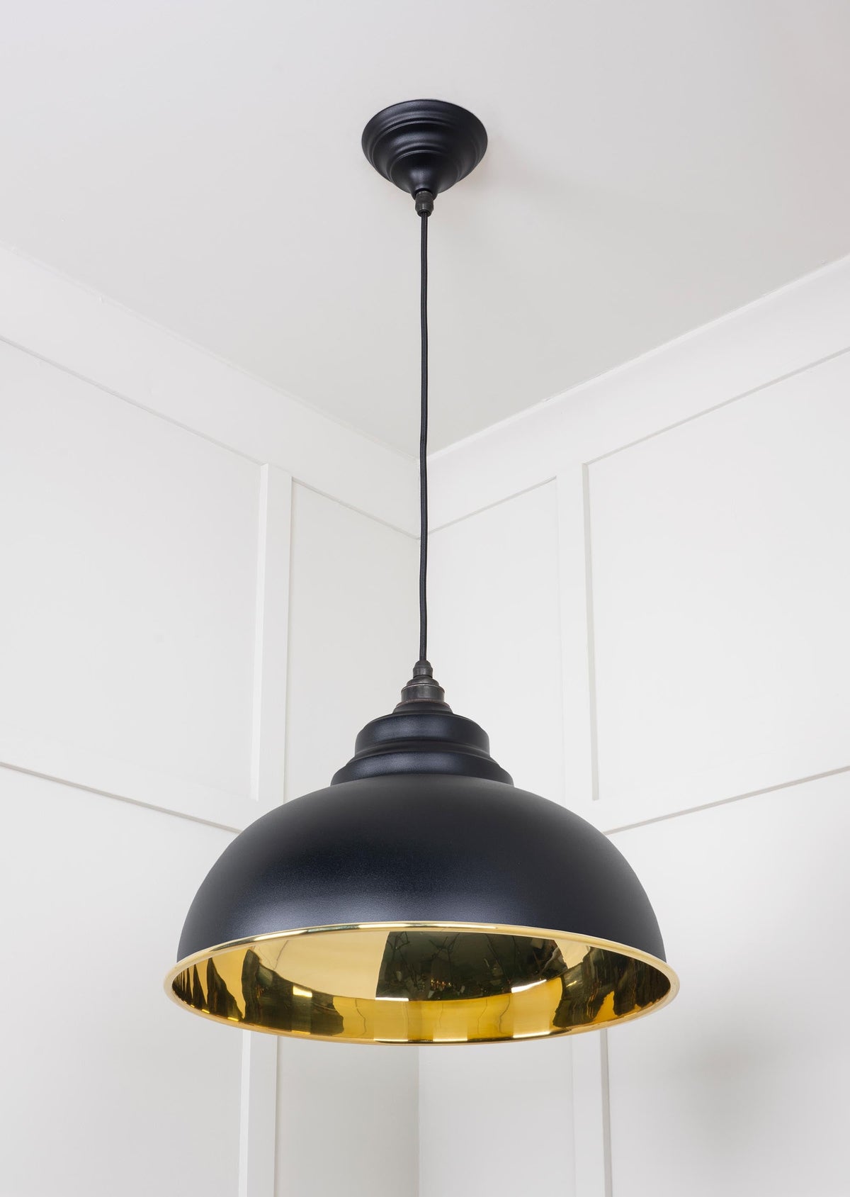 Smooth Brass Harborne Pendant by From The Anvil
