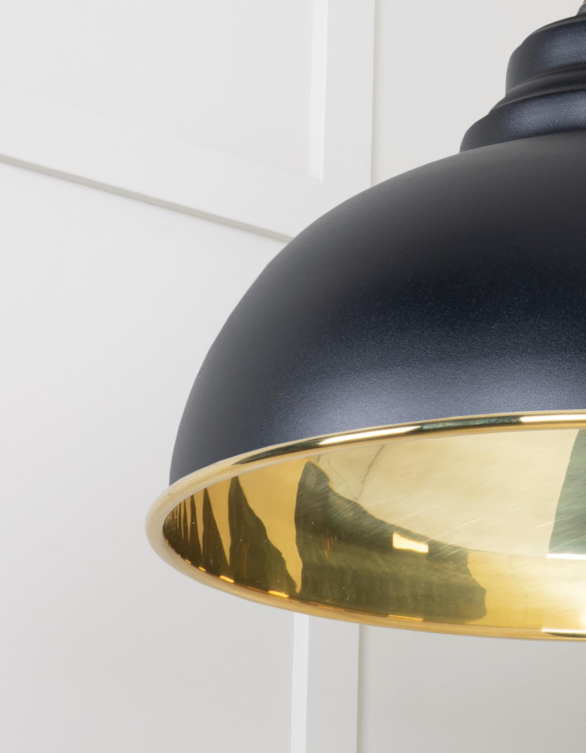 Smooth Brass Harborne Pendant by From The Anvil