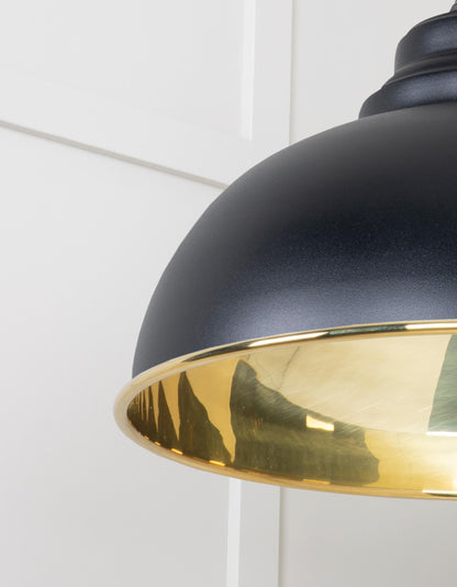 Smooth Brass Harborne Pendant by From The Anvil