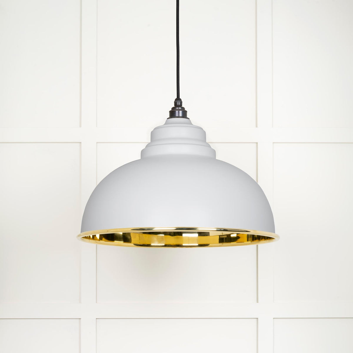 Smooth Brass Harborne Pendant by From The Anvil