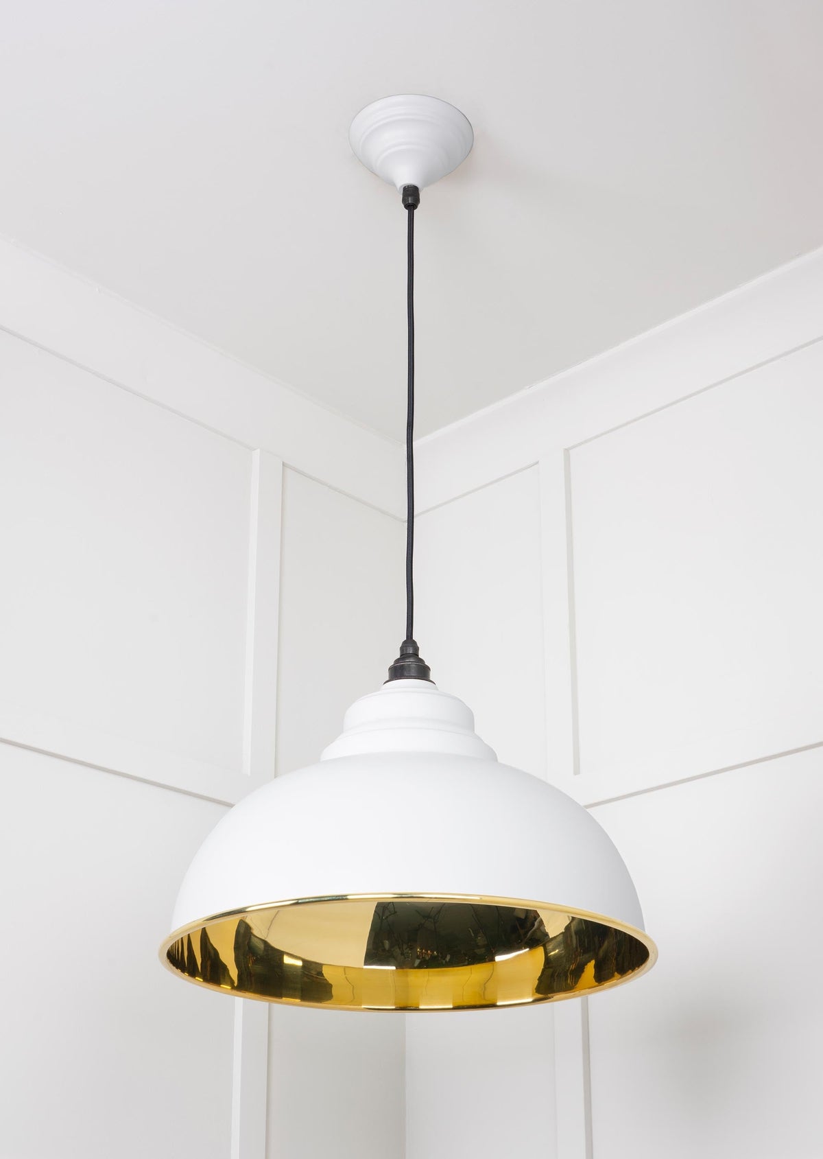 Smooth Brass Harborne Pendant by From The Anvil