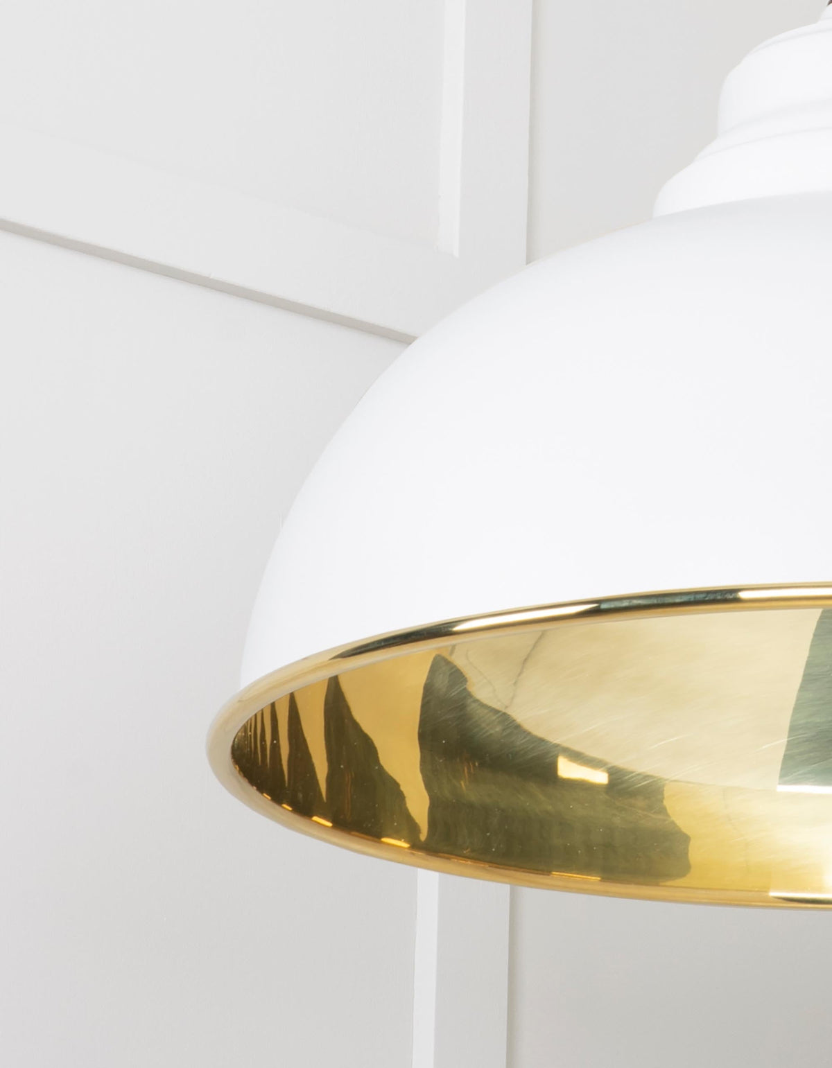 Smooth Brass Harborne Pendant by From The Anvil