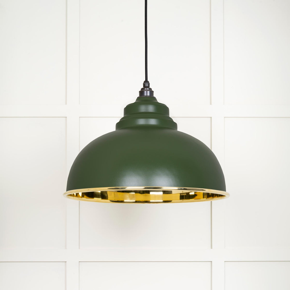 Smooth Brass Harborne Pendant by From The Anvil