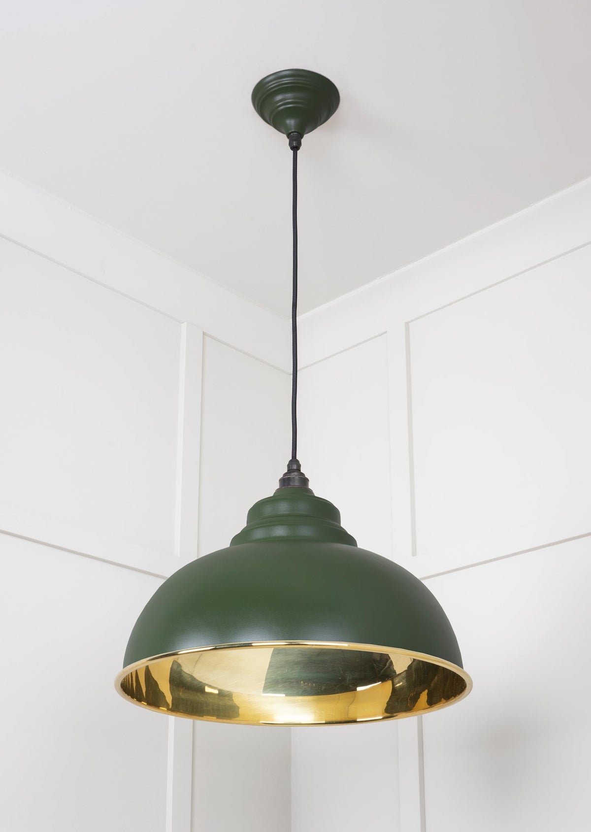 Smooth Brass Harborne Pendant by From The Anvil