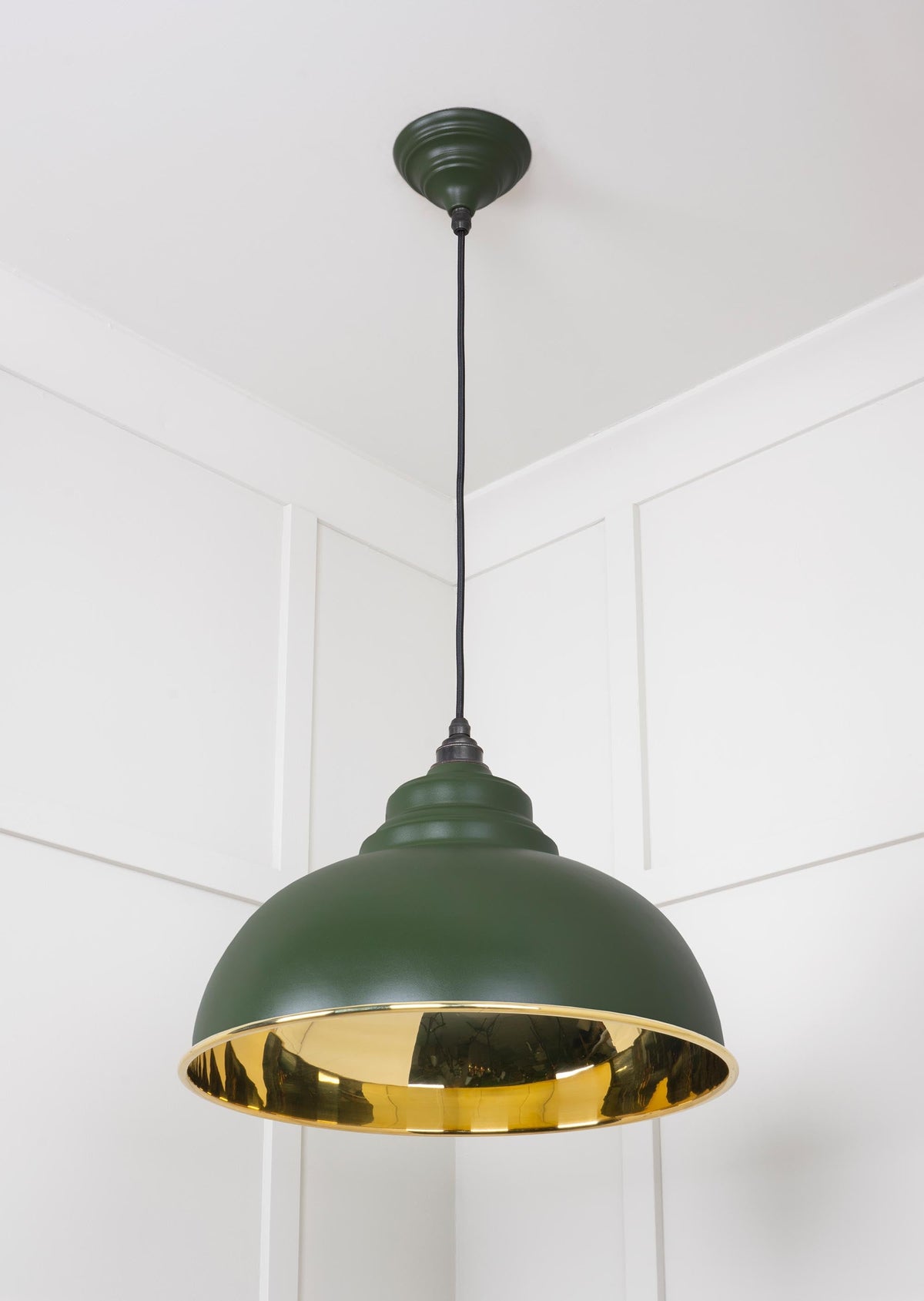 Smooth Brass Harborne Pendant by From The Anvil