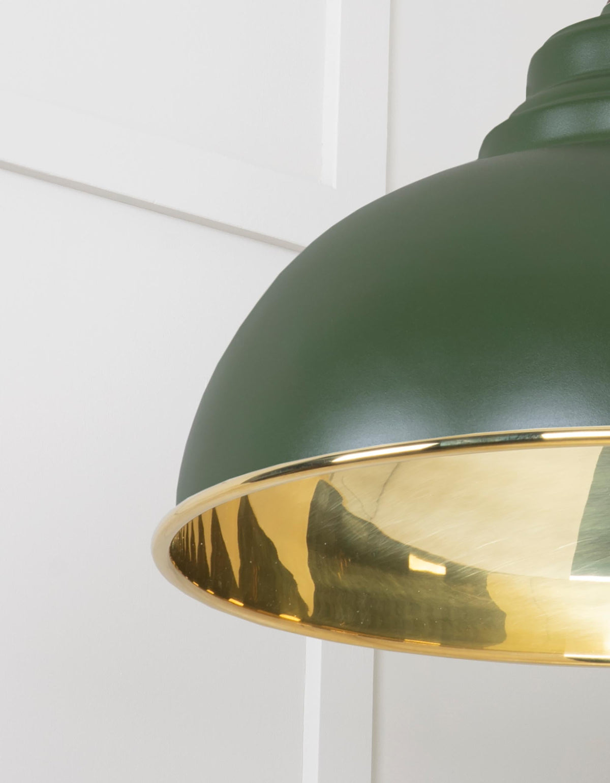 Smooth Brass Harborne Pendant by From The Anvil