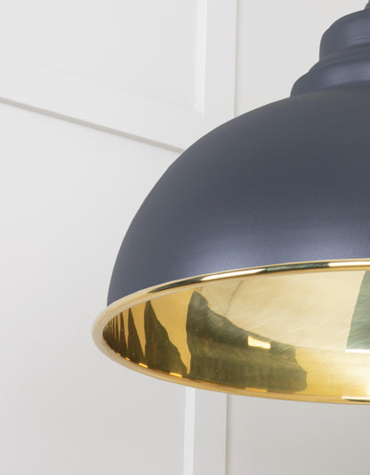 Smooth Brass Harborne Pendant by From The Anvil