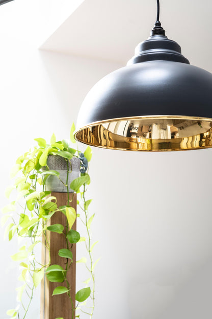 Smooth Brass Harborne Pendant by From The Anvil