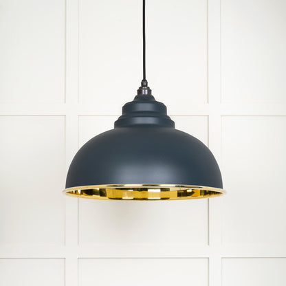 Smooth Brass Harborne Pendant by From The Anvil
