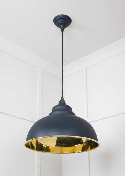 Smooth Brass Harborne Pendant by From The Anvil