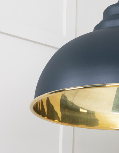 Smooth Brass Harborne Pendant by From The Anvil