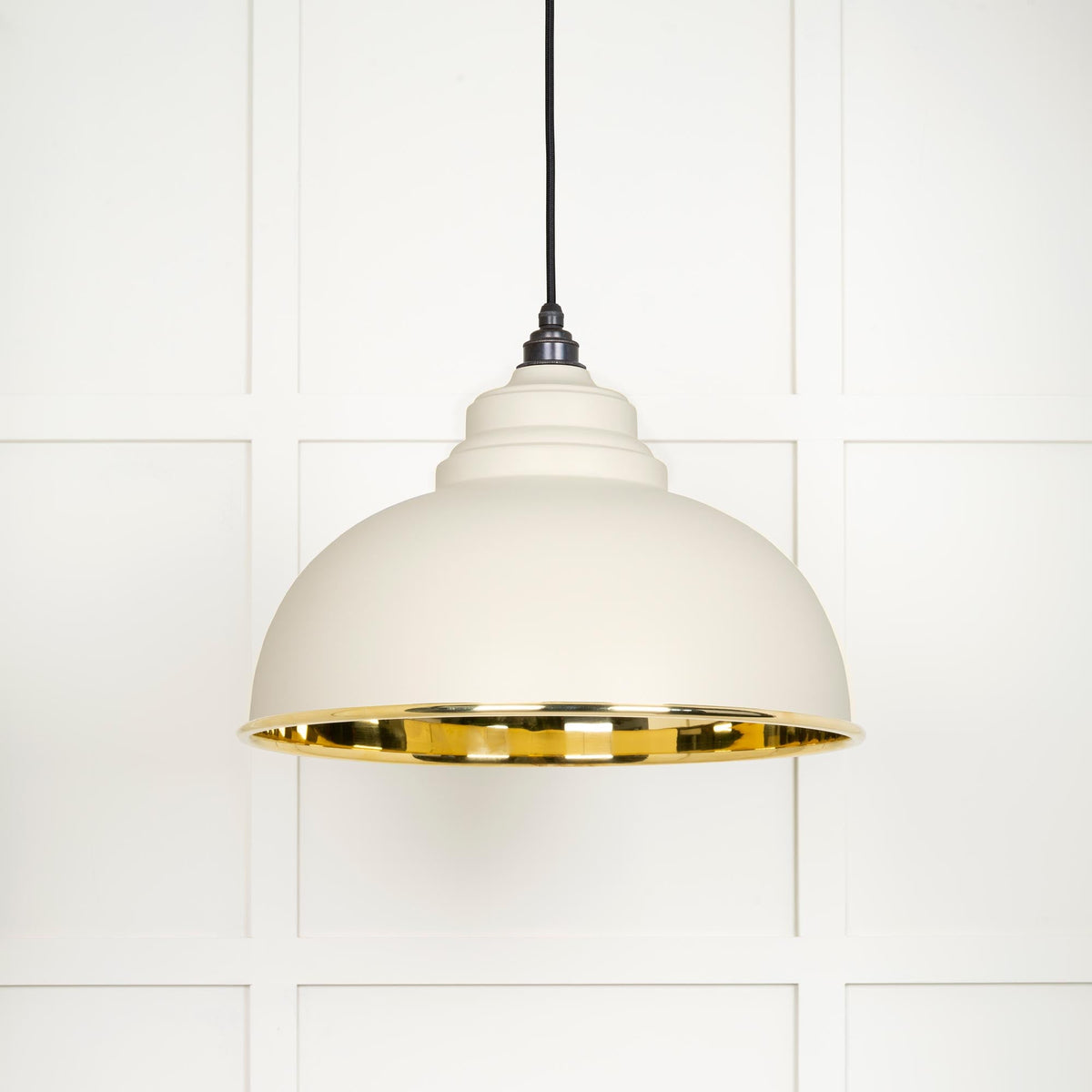 Smooth Brass Harborne Pendant by From The Anvil