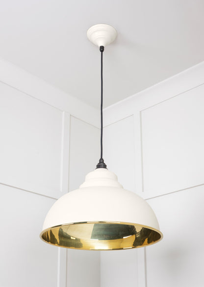 Smooth Brass Harborne Pendant by From The Anvil