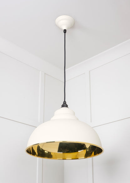 Smooth Brass Harborne Pendant by From The Anvil