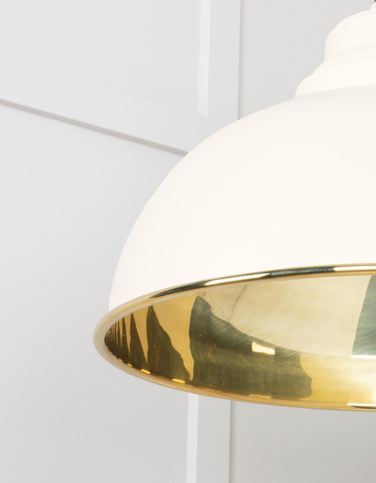Smooth Brass Harborne Pendant by From The Anvil