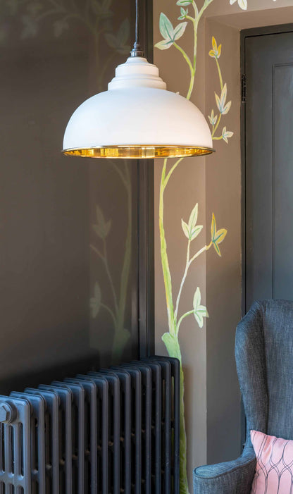 Smooth Brass Harborne Pendant by From The Anvil