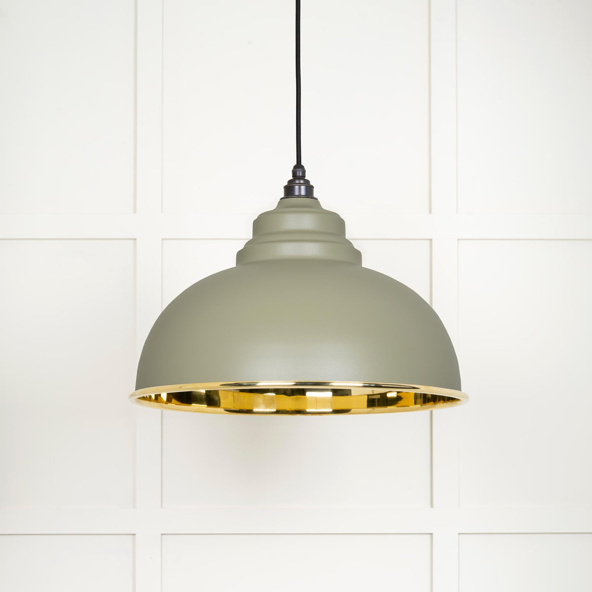 Smooth Brass Harborne Pendant by From The Anvil