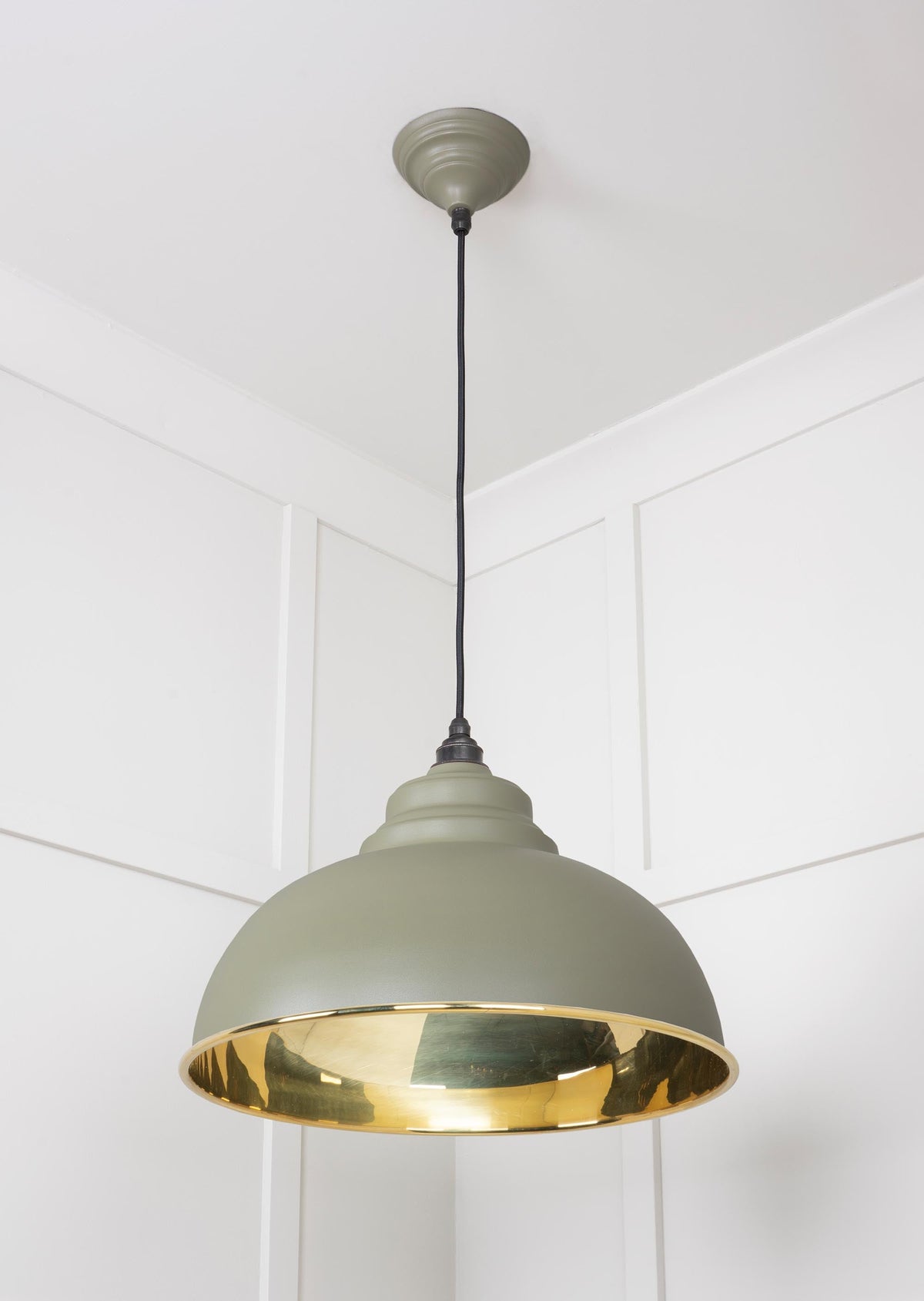 Smooth Brass Harborne Pendant by From The Anvil