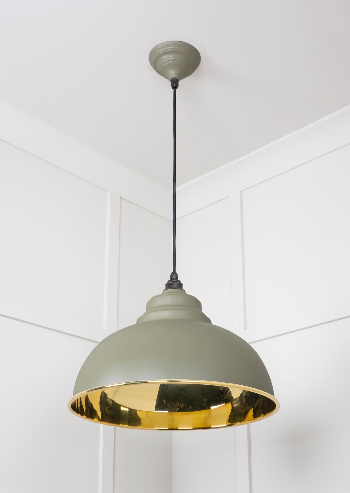 Smooth Brass Harborne Pendant by From The Anvil