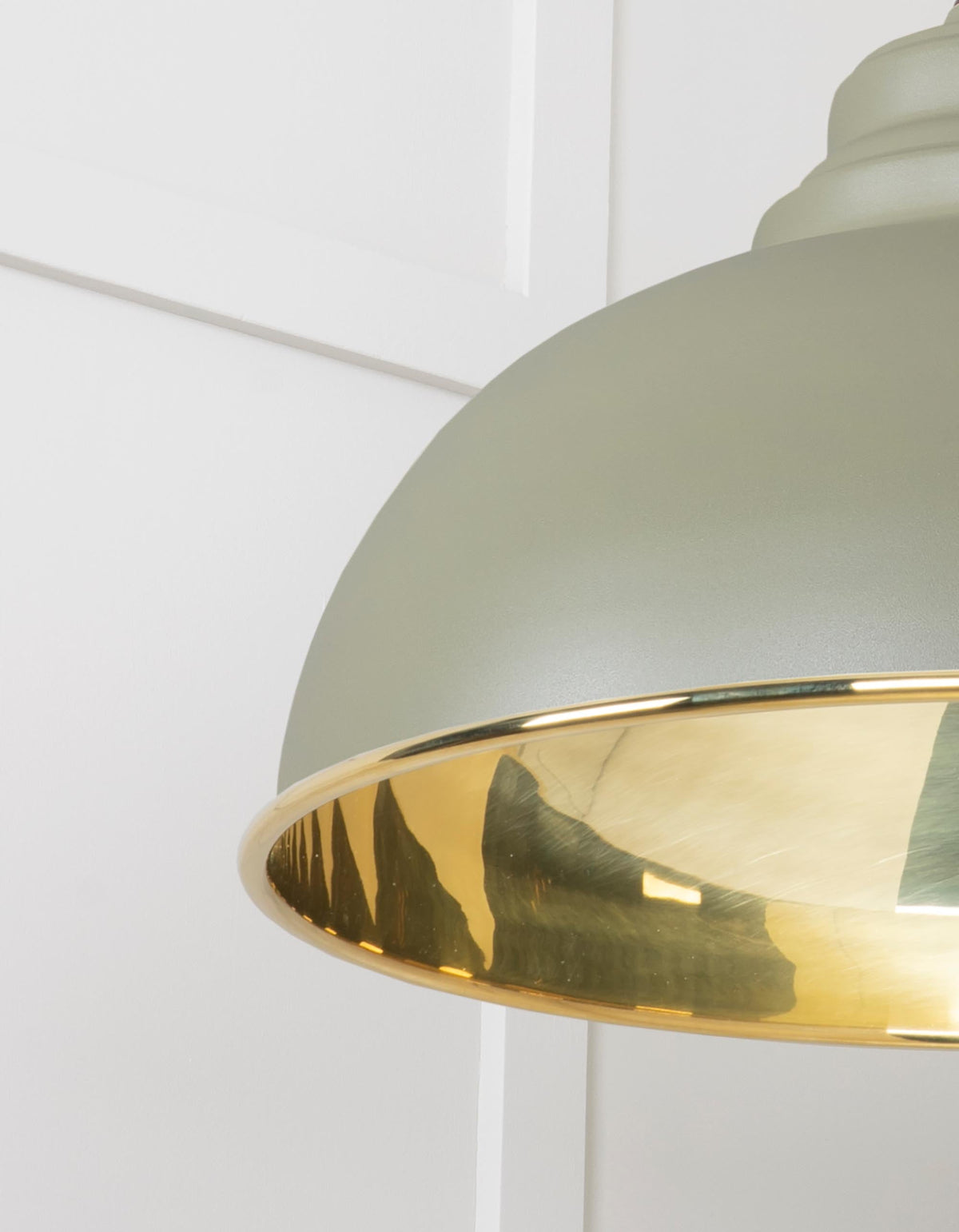 Smooth Brass Harborne Pendant by From The Anvil