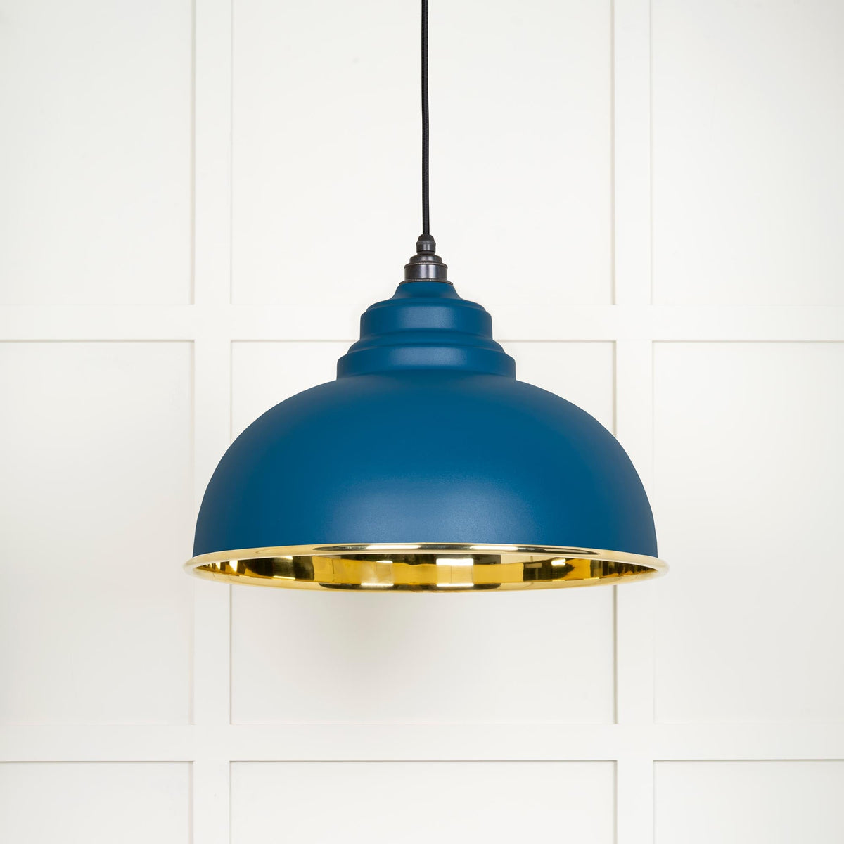 Smooth Brass Harborne Pendant by From The Anvil