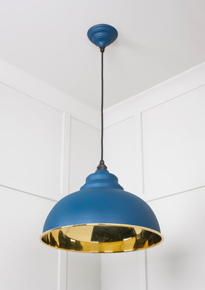 Smooth Brass Harborne Pendant by From The Anvil