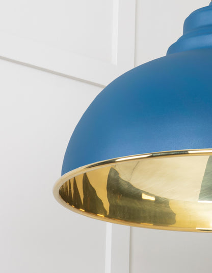 Smooth Brass Harborne Pendant by From The Anvil