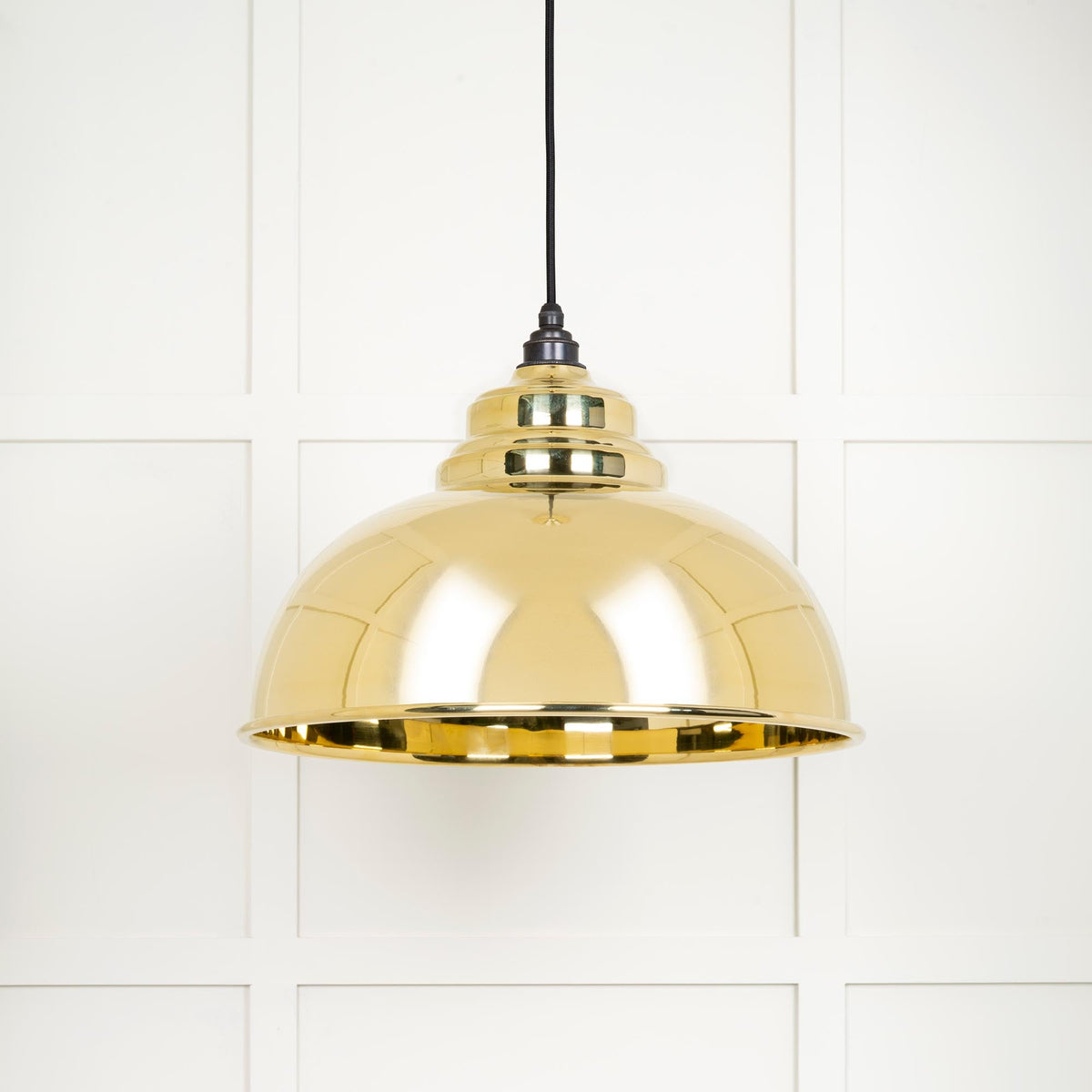 Smooth Brass Harborne Pendant by From The Anvil