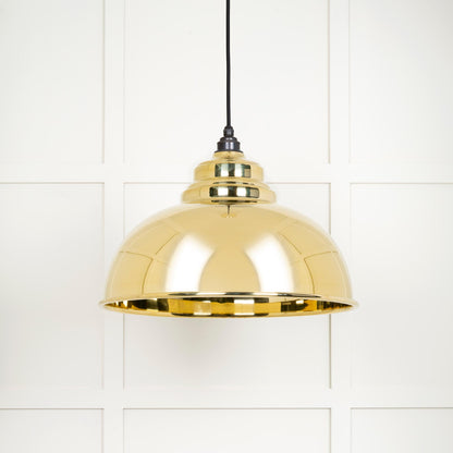 Smooth Brass Harborne Pendant by From The Anvil