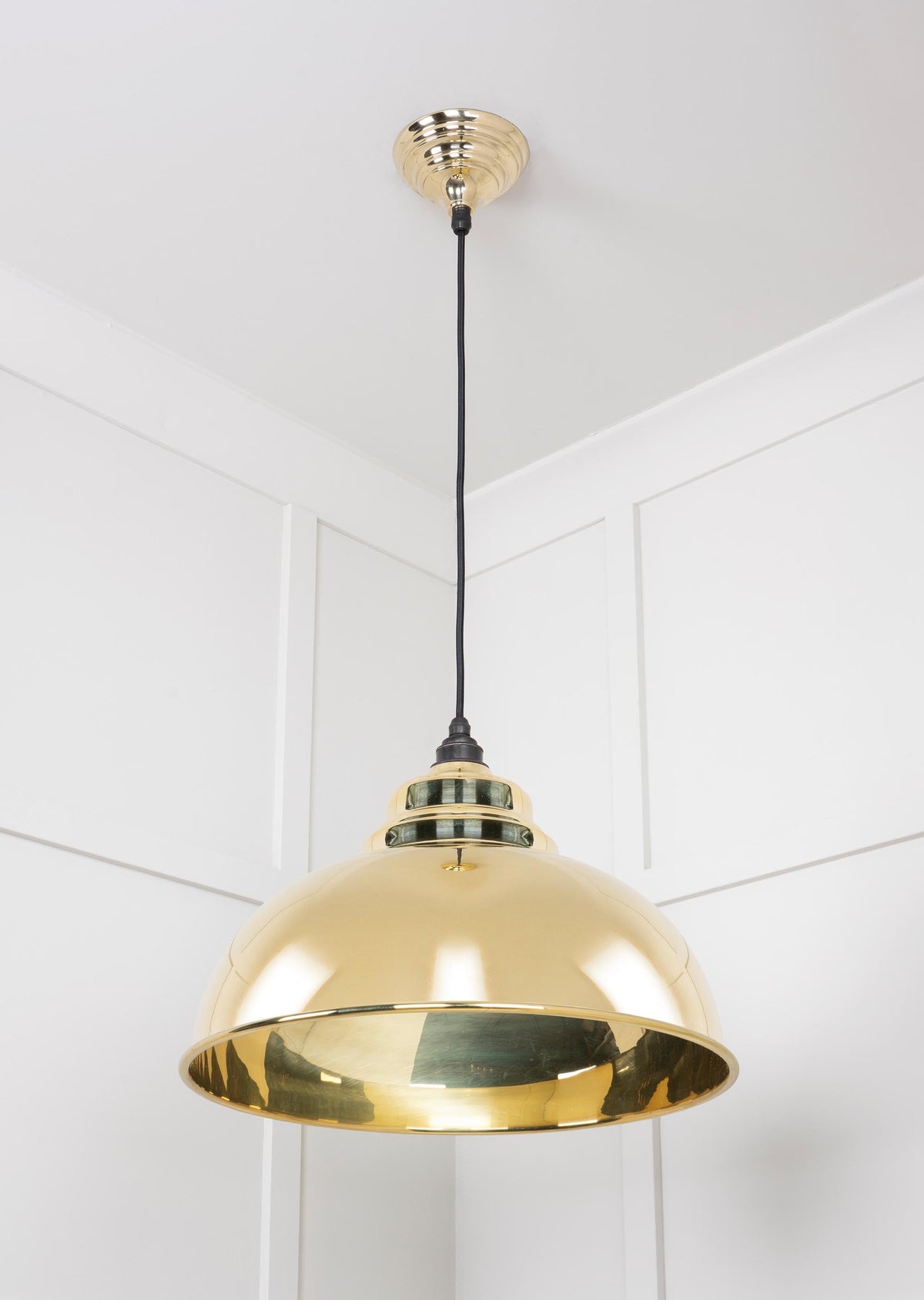 Smooth Brass Harborne Pendant by From The Anvil