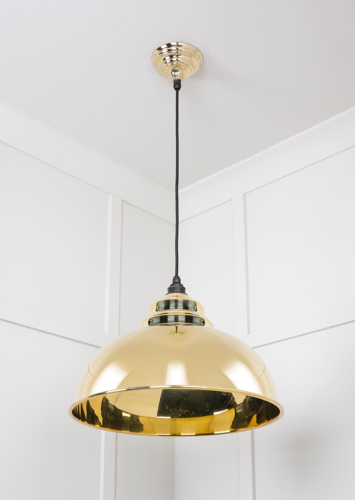 Smooth Brass Harborne Pendant by From The Anvil