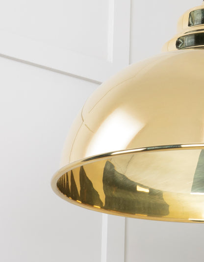 Smooth Brass Harborne Pendant by From The Anvil