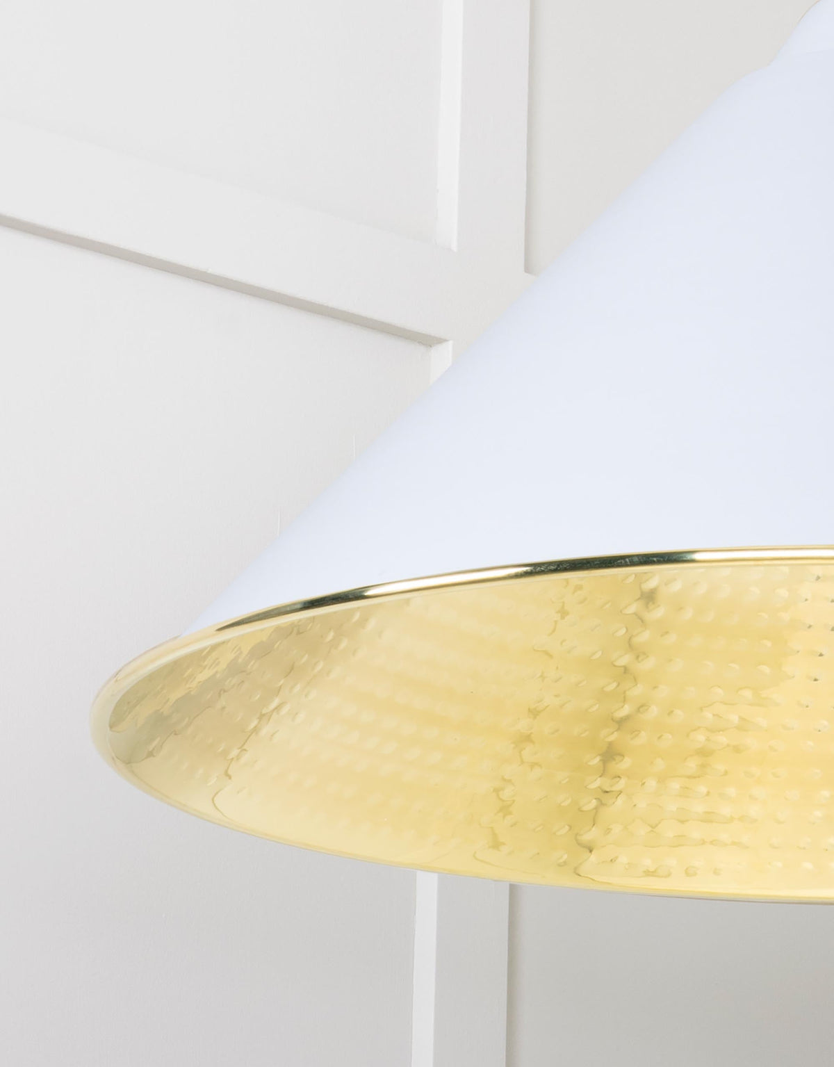 Hammered Brass Hockley Pendant by From The Anvil