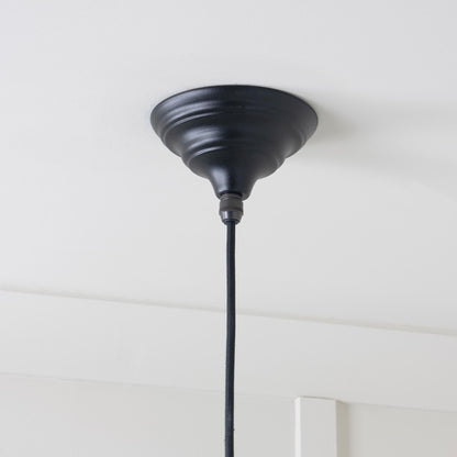 Hammered Brass Hockley Pendant by From The Anvil
