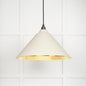 From The Anvil's Hammered Brass Hammered Brass Hockley Pendant