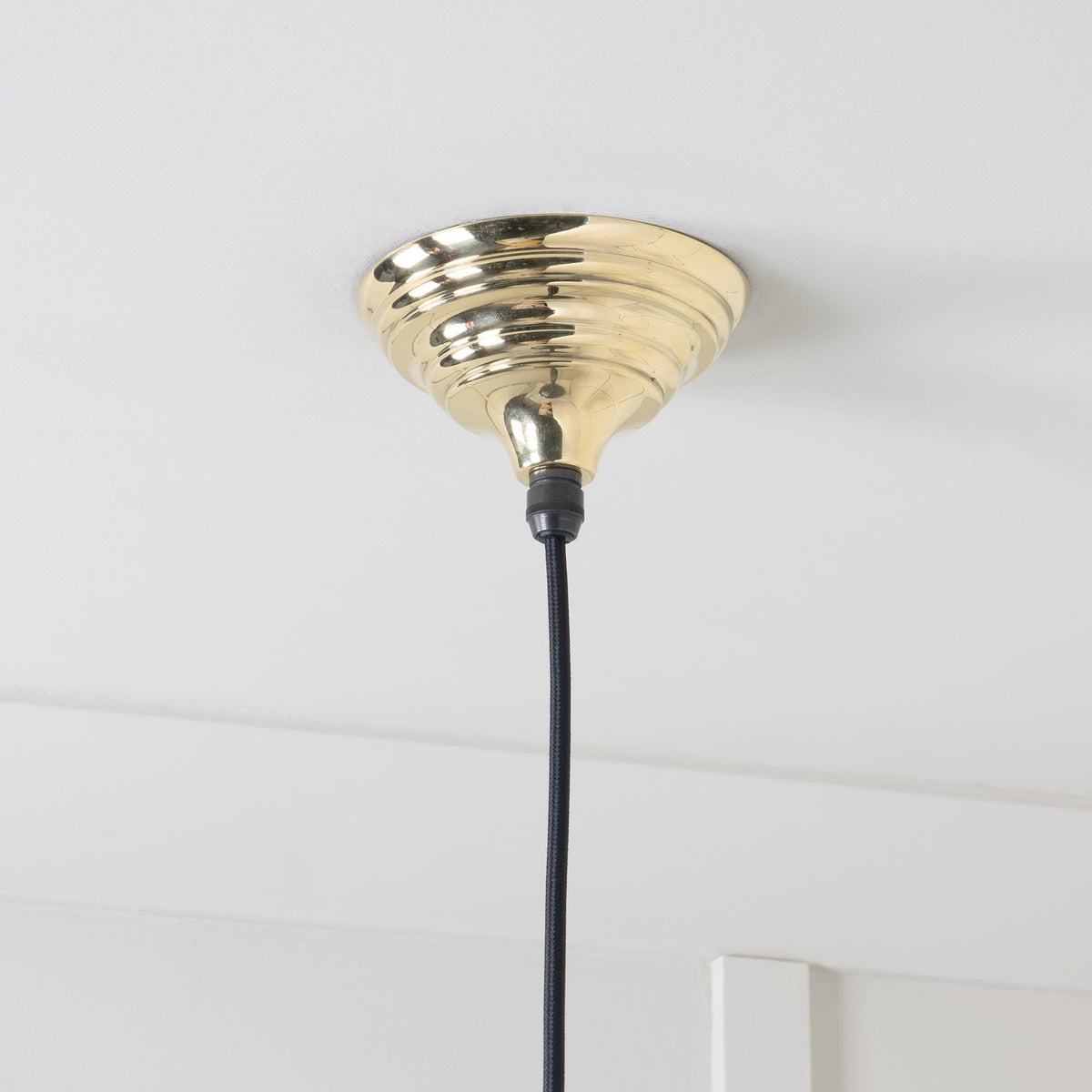 Hammered Brass Hockley Pendant by From The Anvil