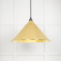 From The Anvil's Hammered Brass Hammered Brass Hockley Pendant