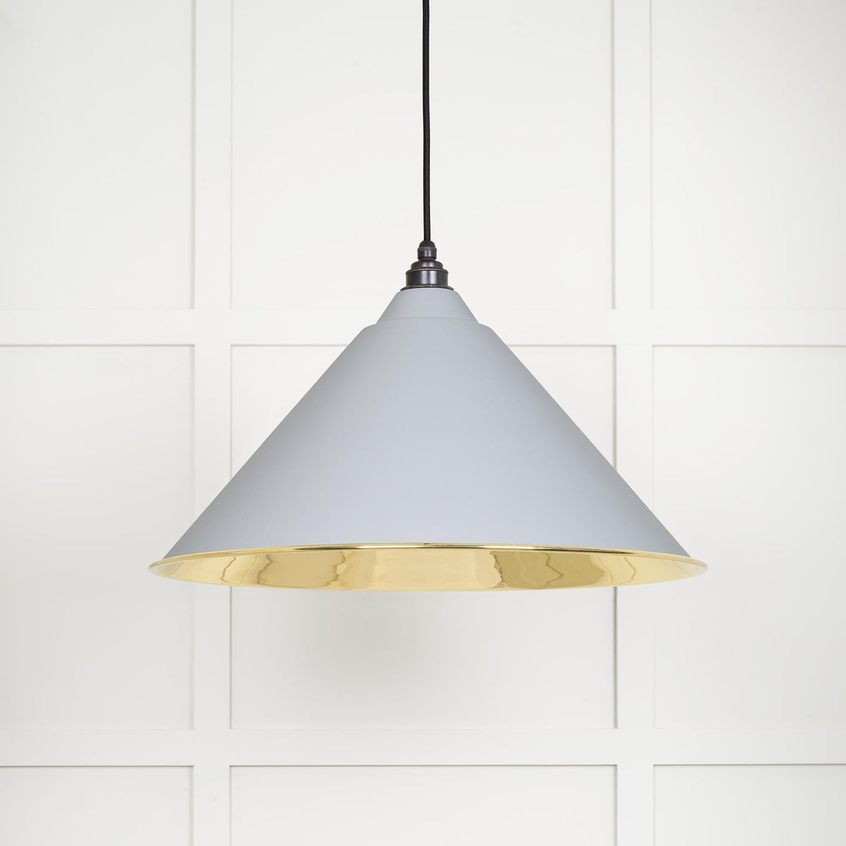 Smooth Brass Hockley Pendant by From The Anvil