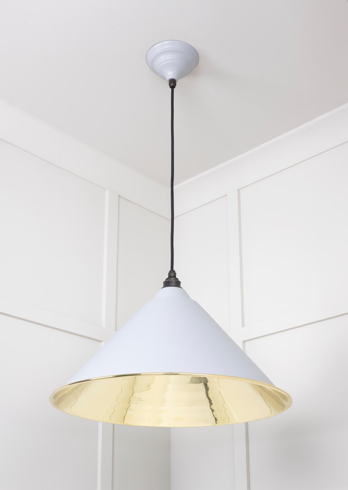 Smooth Brass Hockley Pendant by From The Anvil