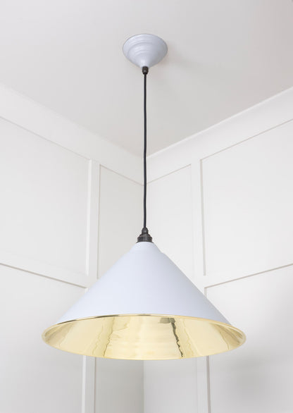 Smooth Brass Hockley Pendant by From The Anvil