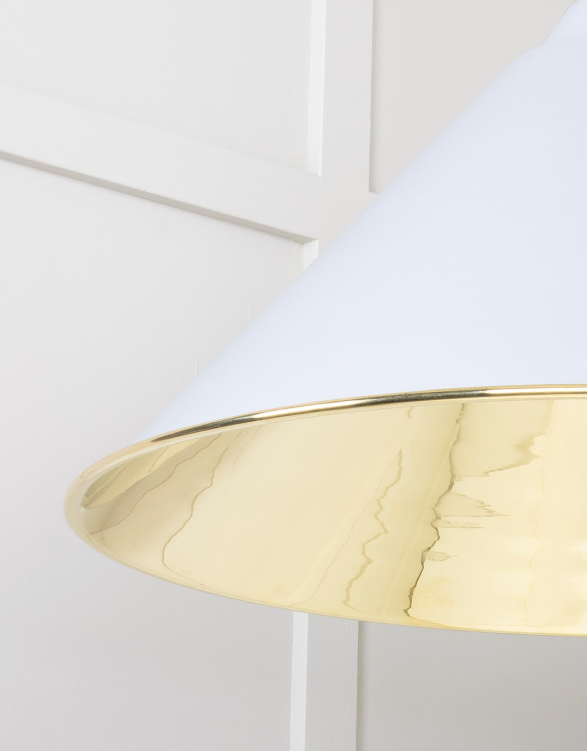 Smooth Brass Hockley Pendant by From The Anvil