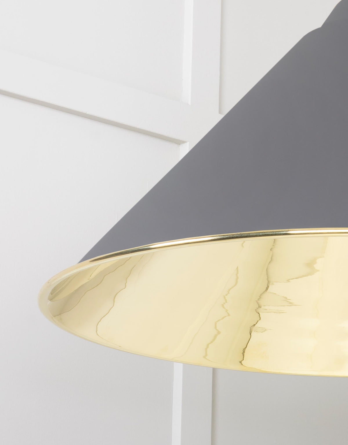 Smooth Brass Hockley Pendant by From The Anvil
