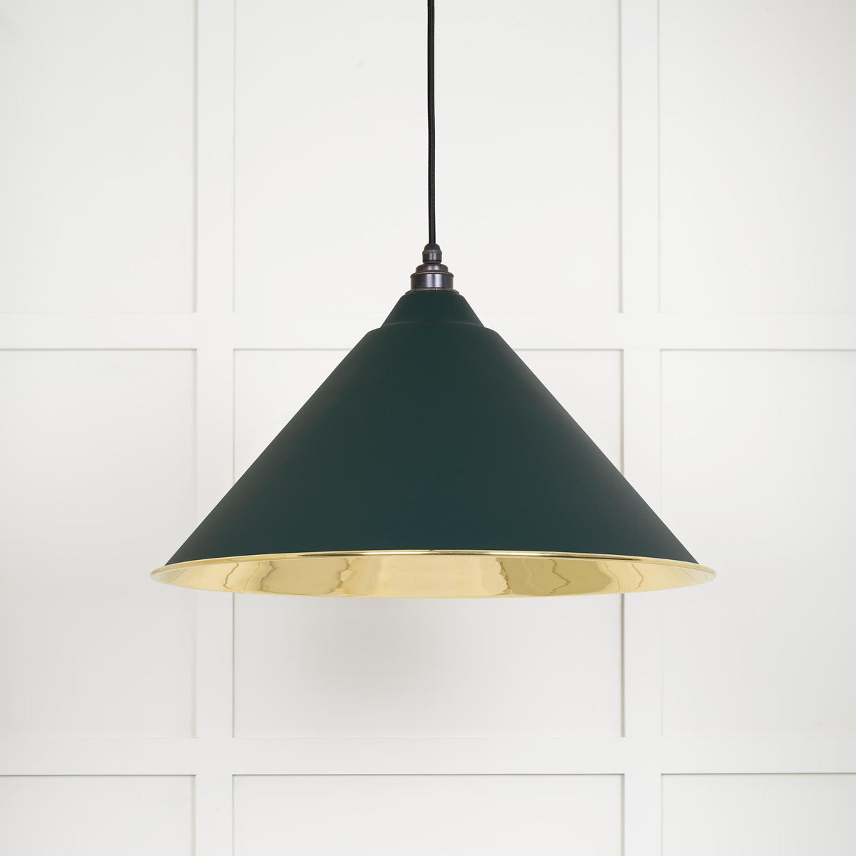 Smooth Brass Hockley Pendant by From The Anvil