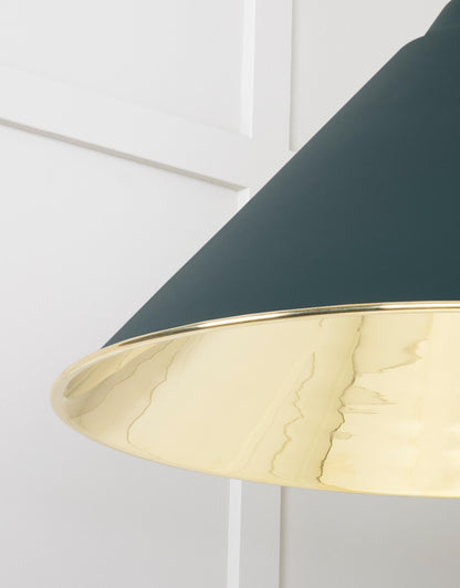 Smooth Brass Hockley Pendant by From The Anvil