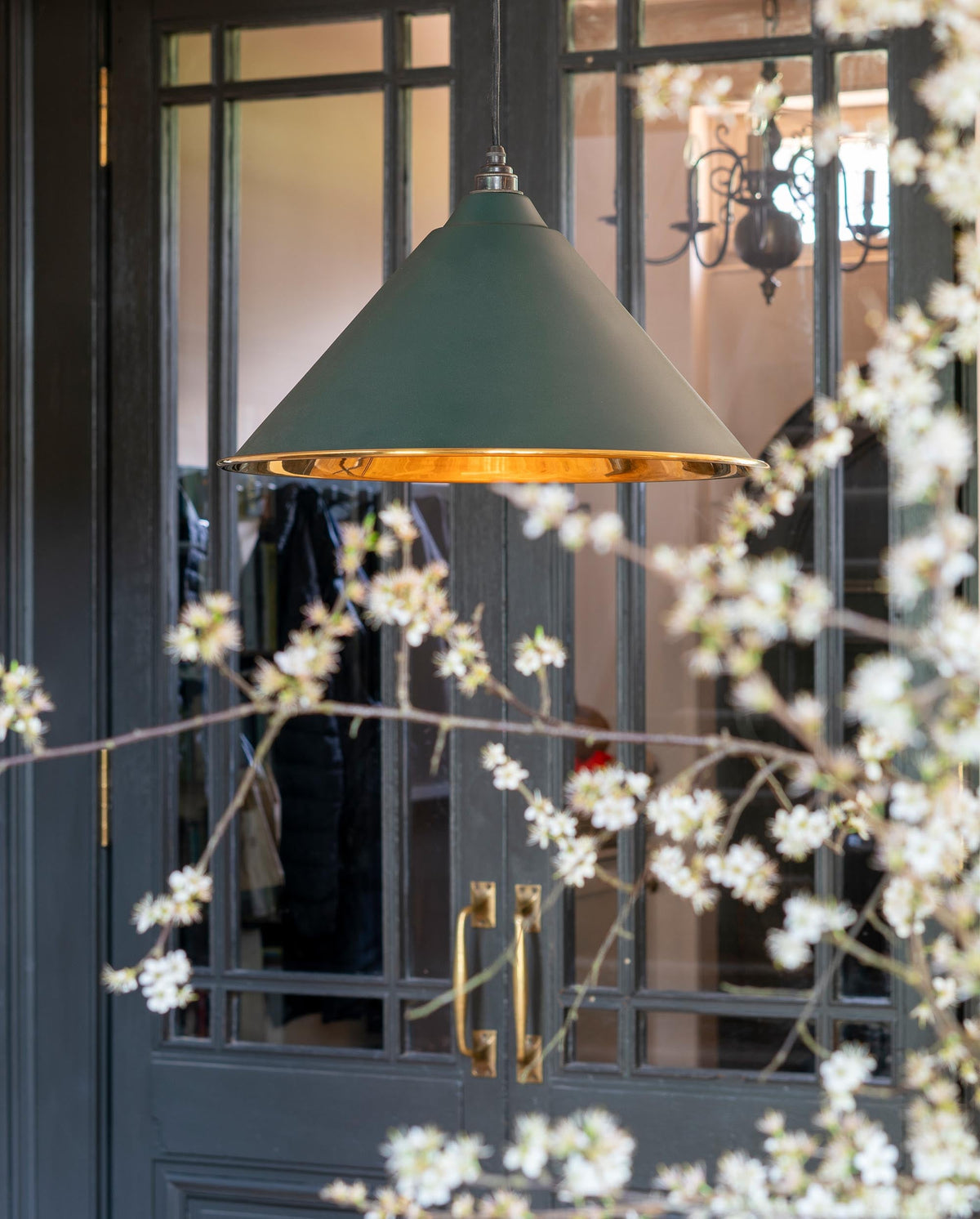 Smooth Brass Hockley Pendant by From The Anvil
