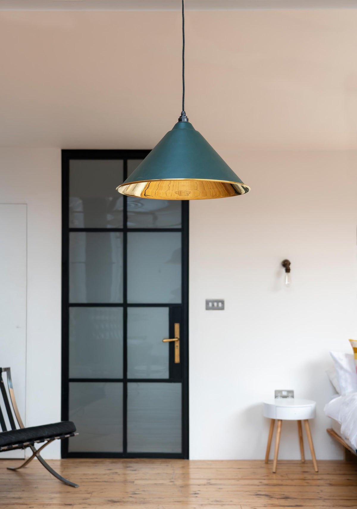 Smooth Brass Hockley Pendant by From The Anvil