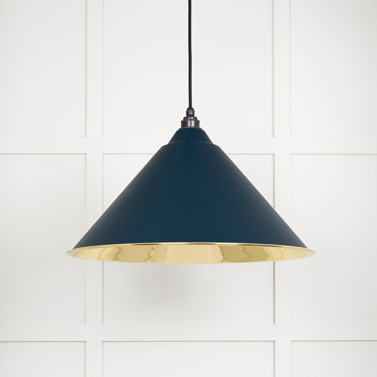 Smooth Brass Hockley Pendant by From The Anvil