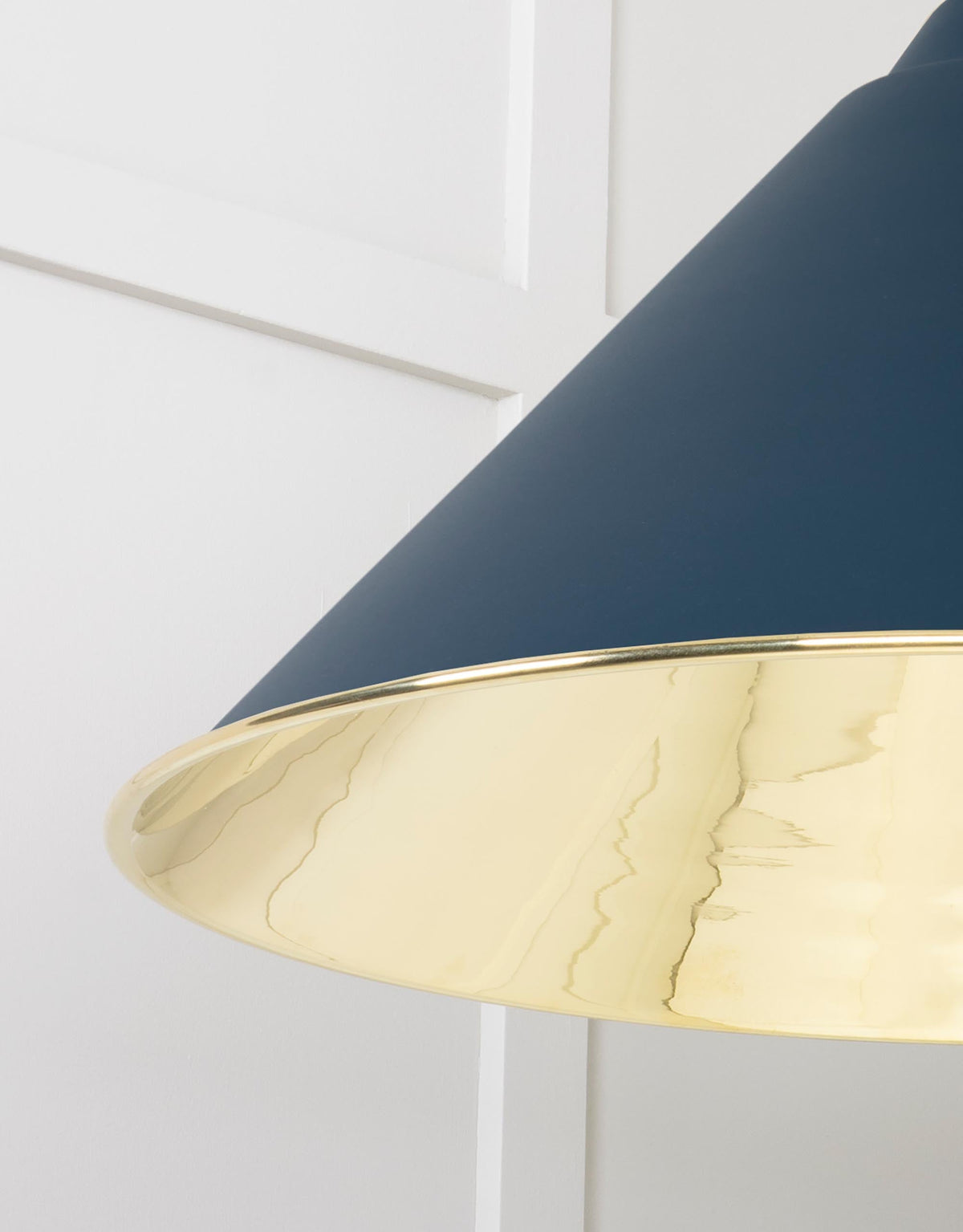 Smooth Brass Hockley Pendant by From The Anvil